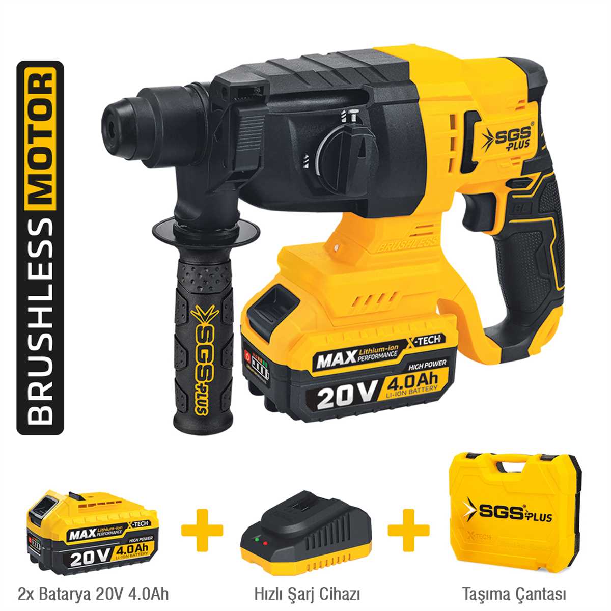 SGS Kırıcı Delici Matkap 20V 4.0Ah (4/Koli)✓